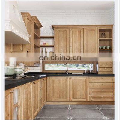 Kitchen Cabinet Cuisine Luxury Cherry Solid Wood Shaker Style Kitchen Cabinets