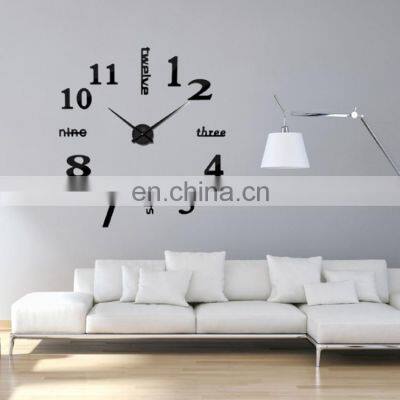 Modern Design 3d Diy Mirror Frameless Wall Sticker Clock Decor photo-2