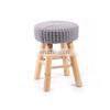 Wholesale 2019 Hot Sale New Design Grey Fur Wood Leg Crochet Bar Leisure Modern Stool Chair For Rest photo-3