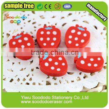 strawberry creative extruded stationery eraser gift