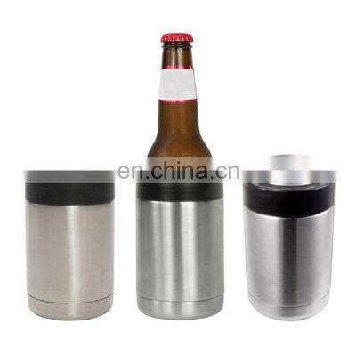 Eco friendly 12oz double wall vacuum stainless steel beer can cooler steel beer cup can cooler holders