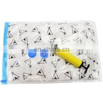 Household Space Saving Storage Vacuum Bags With Pump for Bedding and Clothes Stock photo-4