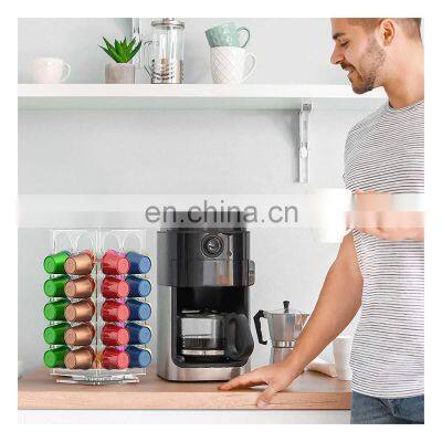 K Cup Holder,Storage Compatible for 40 Coffee Pods With 8 Different Flavours,Acrylic Coffee Pod Organizer For Coffee Bar photo-2