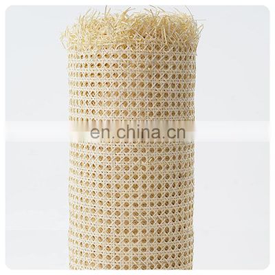 Handicrafts Handmade Cross Weave Original Sustainable Natural Mesh Roll Woven Bleashed Rattan Webbing