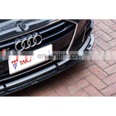 TAKD Brand Perfect Fitment Aerodynamic Auto Front Bumper Carbon Front Lip For Audi A7 C8