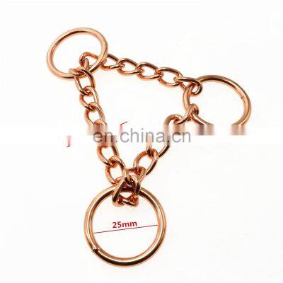 Custom Silver Metal Adjustable Martingale Dog Collar Chain photo-2