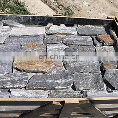 Decorative Outdoor Exterior Multicolor Natural Grey Cement Cultural Stone Slate Tile Wall for Interior Walls