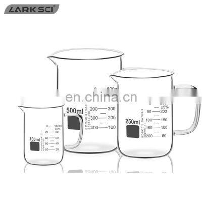 Larksci Lab 5-5000ml Customized Glass Lab Beaker Mug With Handle Factory photo-2