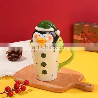 Hot Selling 400ml 500ml Creative 3D Animal Modeling Coffee Cup Milk Cup Christmas Mugs Santa Mugs for Festival Gift photo-3