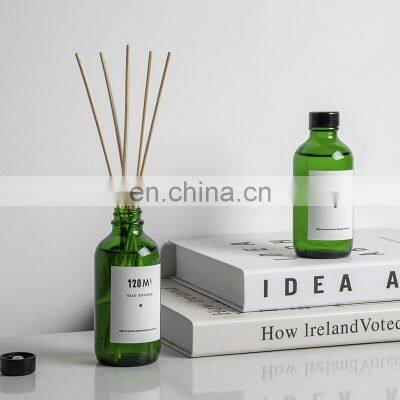 Customized White Label Logo 120mL Christmas Gift Giveaways Bamboo Aroma Fiber Sticks Scented Home Fragrance Diffuser Reed