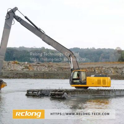 High Quality Amphibious Floating Excavator Earthmoving Machinery