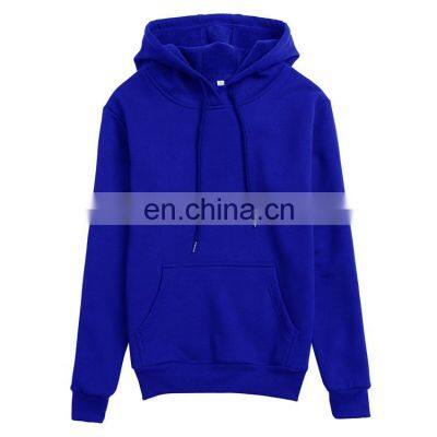 Wholesale Royal Blue cotton fleece men's blank Slim fit pullover hoodie and sweatshirt organic cotton oversized casual clothing