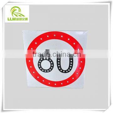 Direct Manufacture LED Traffic Speed Limit Warning Solar Sign Board photo-3