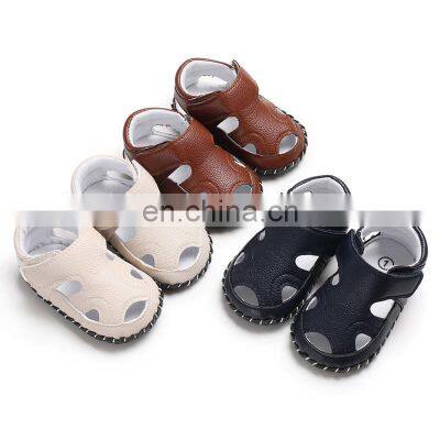 Summer Baby Boy Shoes Kids Beach Sandals for Boys Soft Leather Bottom Non-Slip Closed Toe Safty Shoes Children Shoes