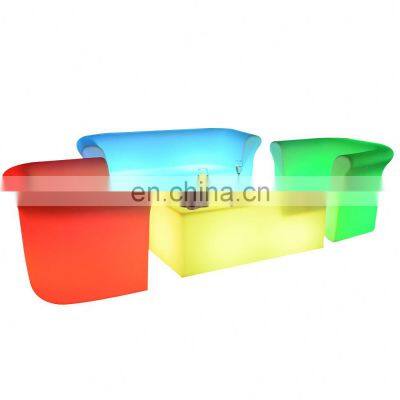 Office Table Modern Office Furniture Luminous Led Chair Curved Sofa Set Led photo-3