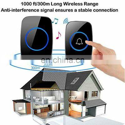 CACAZI New Wireless Doorbell Waterproof 300M Remote US EU Plug Smart Door Ringer photo-5