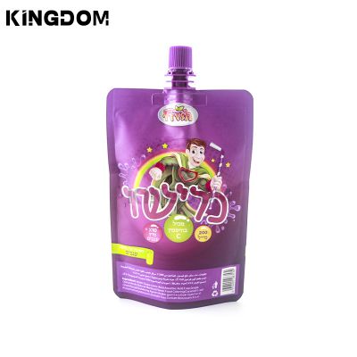 Custom Printed Plastic Fruit Juice Drink Packaging Liquid Spout Pouch Bag