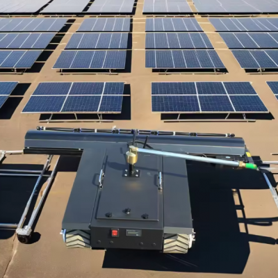 Automatic Autonomous Pv Panel Module Slide Roller System Cleaner Robot Solar Panel Cleaning Robot Dry Cleaning, Water Cleaning
