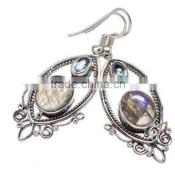 LABRADORITE 925 STERLING SILVER EARRINGS ,925 STERLING SILVER JEWELRY WHOLE SALE,JEWELRY EXPORTER EARRNGS