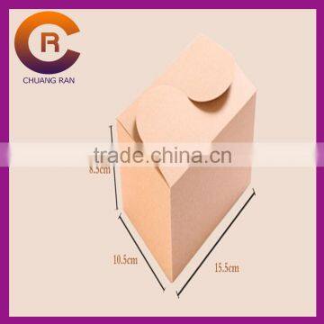 Kraft brown paper logo printed custom cute paper cake box