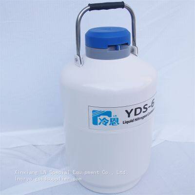 Light Weight Frozen Liquid Nitrogen Container of Scientific Research Test 6L