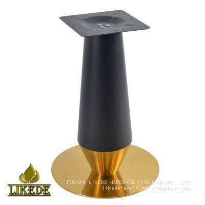 Hot Sale Luxury Table Base Unique Brushed Gold Black Stainless Steel Legs Entry Table