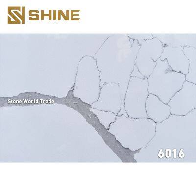 Engineered Calacatta White Color Quartz Stone Artificial Calacatta Quartz Stone Slab for Kitchen Countertop photo-5