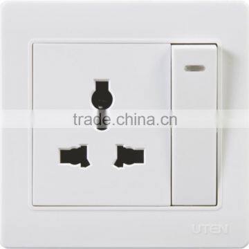 3 pins uninversal socket and switch, switch socket