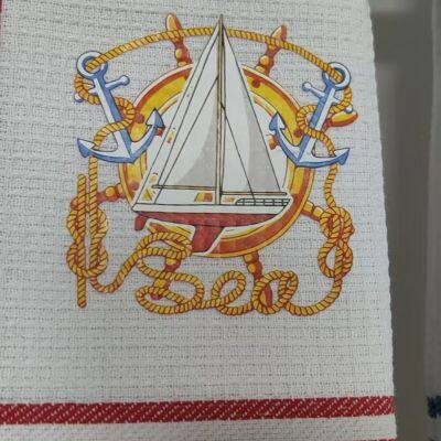 Thermal gedruckte Qualität 60GSM Teetuch mit verschiedenen Mustern und OEM - Etikett