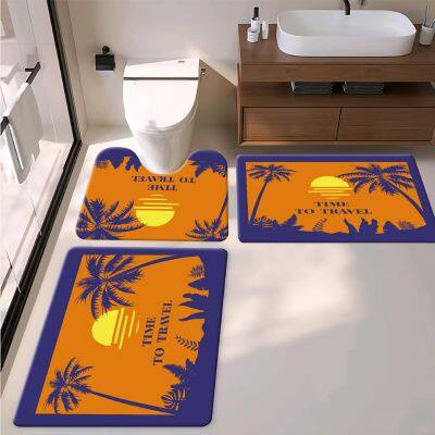 Flower Design Remium Anti-Fatigue Toilet Bath Mat – Gel & Foam Cushion, Stain Resistant & Easy to Clean photo-2