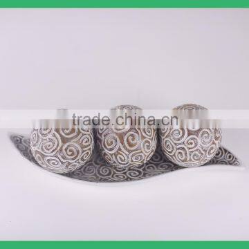 White resin shell pattern foiled pan European and American modern living room decorations ornaments crafts