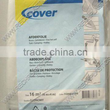 Polyethylene protective clear sofa cover