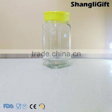 BQS Xuzhou Glassware 740ml Square Glass Jar With Plastic/Tin Lids photo-3