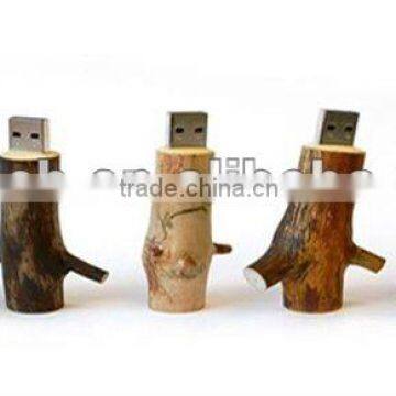 cute design wooden fork usb flash drive