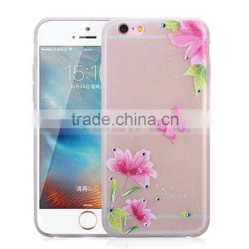 Ultra-Slim Glow In the Dark Mobile Phone Cases Luminous Plastic TPU Back Butterfly Flower Case for IPhone 6S 5 Plus photo-5