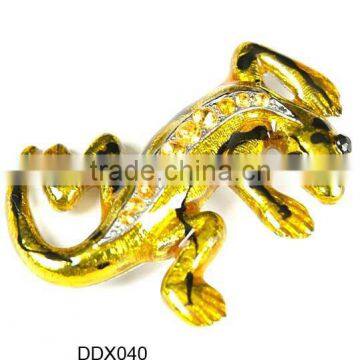 Lizard brooches in bulk,cheap animal sharped brooches with pin, brooch with rhinestone