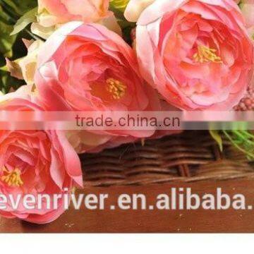 Wedding Props Simulation Peony Flowers Plastic Flowers Single Beam of Squid Silk Flowers Sitting Room Decoration Decorative Flow photo-4