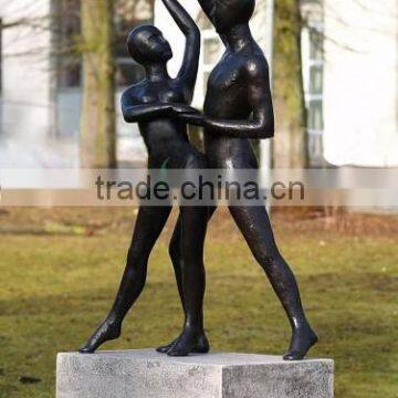 Bronze dancing nude lover sculpture