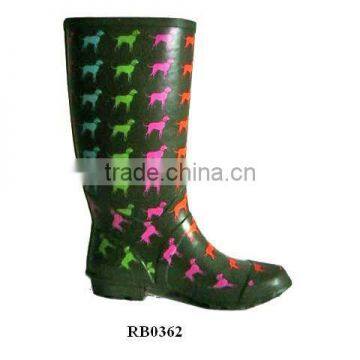 Ladies' fashion rain boots / rubber boots