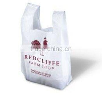 LDPE Plastic Shopping Vest Bag Made By Chinese Manufactory Custom Printed