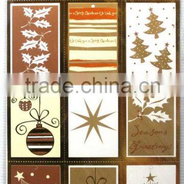 promotional christmas folded paper tags