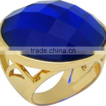 Gold Plated Fashion Ring with natural stone