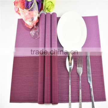 2015 new fashion swallow Gird PVC placemat modern purple plastic square restaurant tableware bowl pad table mat