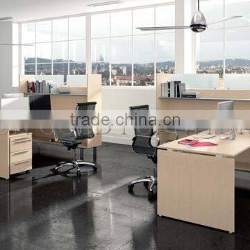 Modern Face to Face with Desk Top Divider Panel Office Worsktation With Side Cabinet(SZ-WS503)