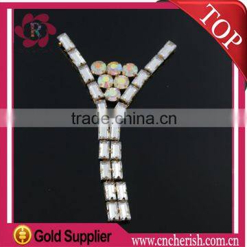 2016 Wholesale Fashion Glass Shoe Ornament Metal Parts Rhinestone Chains photo-2