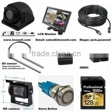 Teswell 3G DVR With Sim Card 4CH Mobile DVR With GPS Tracker for Bus/ Truck / Taxi Vehicle DVR Remote photo-3