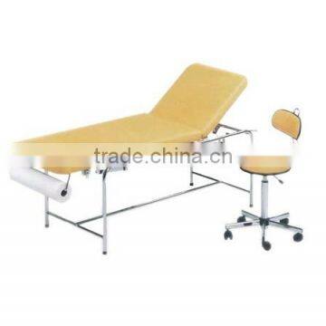 STM - 4025 Chrome - Plated Examination Couch and Doctor Stool