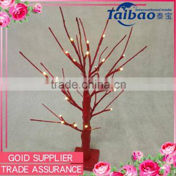 Wholesale red 60cm dry tree artificial led decor tree