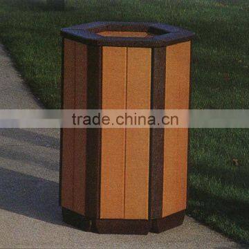 wpc dustbin wood plastic composite dustbin bin outdoor trash bin