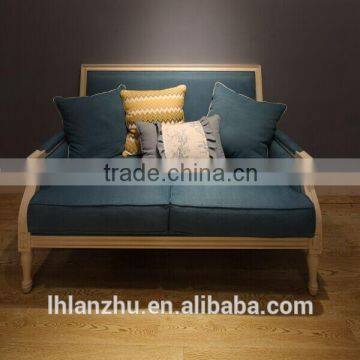 Provence Style Solid Wood Two Seat Sofa GK11-2-W